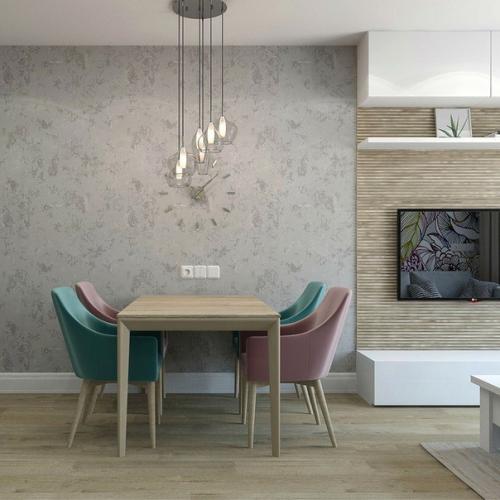 Кухня - гостиная и прихожая из одного проекта. 02