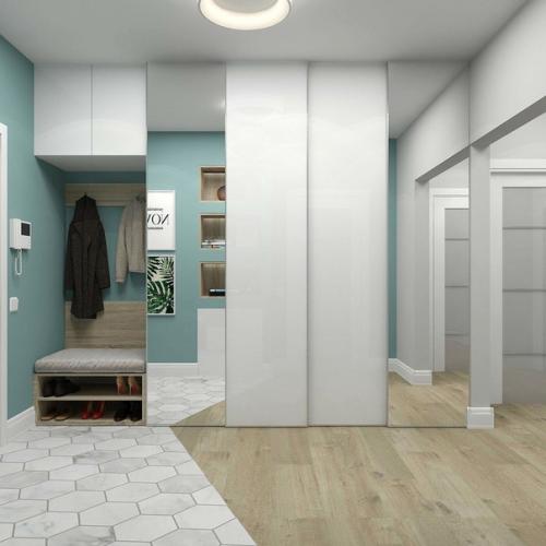 Кухня - гостиная и прихожая из одного проекта. 06