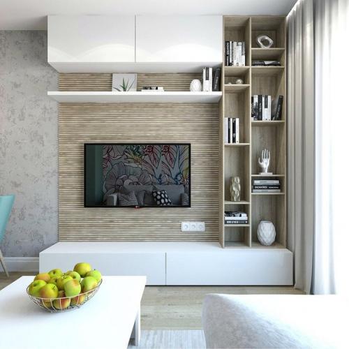 Кухня - гостиная и прихожая из одного проекта. 01