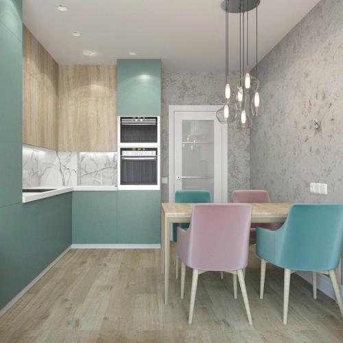 Кухня - гостиная и прихожая из одного проекта. 04