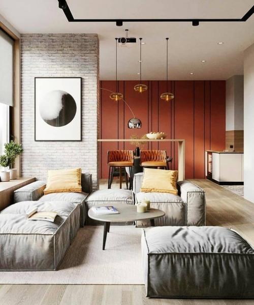 Дизайн гостиной в современном стиле!