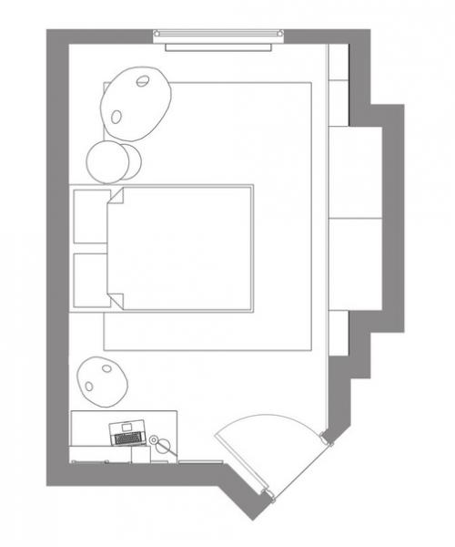 Пpоект детской комнаты для девочки. 06
