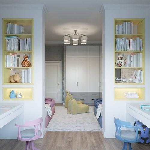Детские комнаты для двоих детей. 07