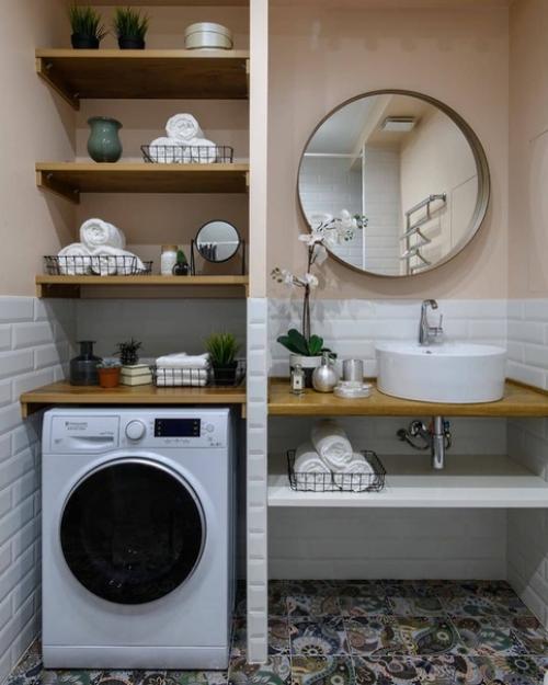 Где у вас стоит стиральная машина: в ванной комнате?