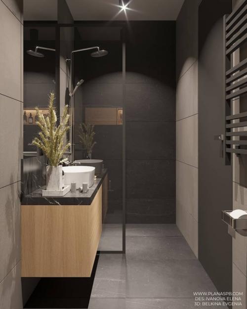 Сочетание теплого дерева и холодного камня - одно из выигрышных сочетаний в интерьере. 04