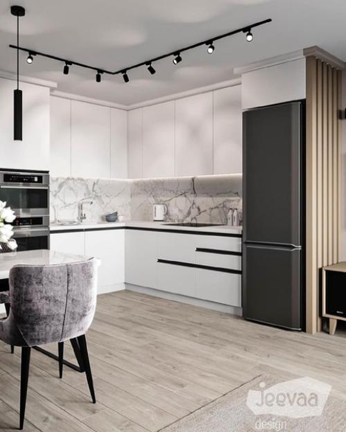 Спальня и кухня - гостиная из одного проекта. 06