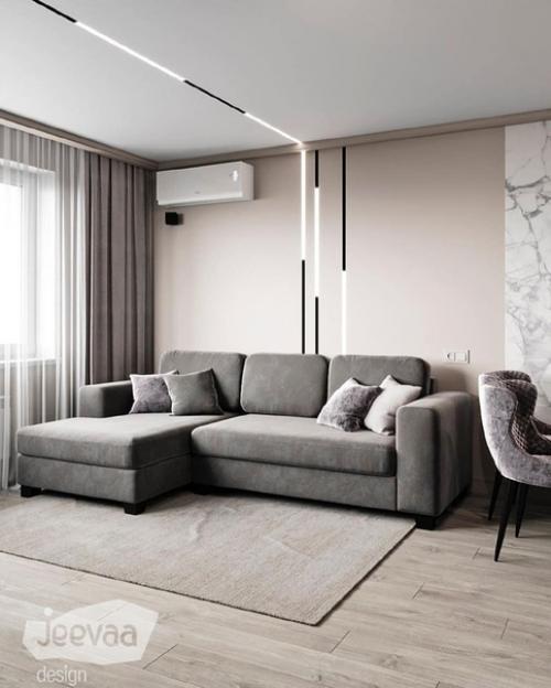 Спальня и кухня - гостиная из одного проекта. 08