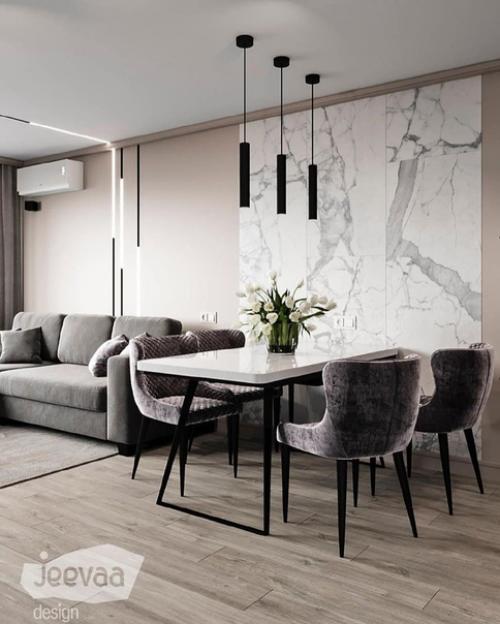 Спальня и кухня - гостиная из одного проекта. 04