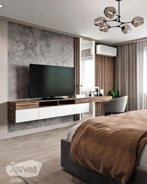 Спальня и кухня - гостиная из одного проекта. 01