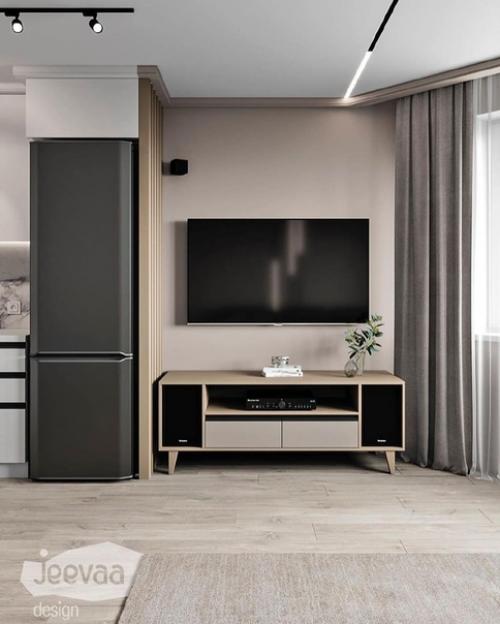 Спальня и кухня - гостиная из одного проекта. 07