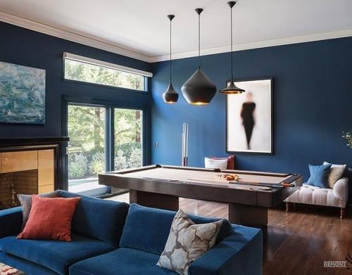 Синий цвет в интерьере. 02