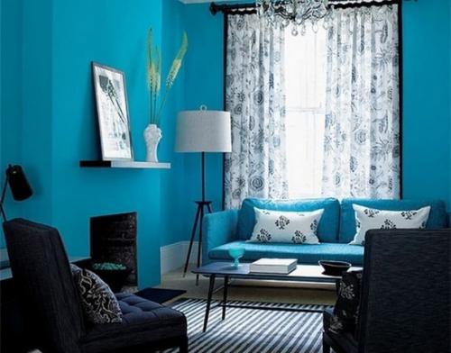 Синий цвет в интерьере. 01