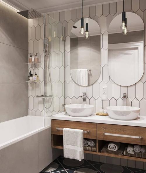 Проекты двух ванных комнат. 04