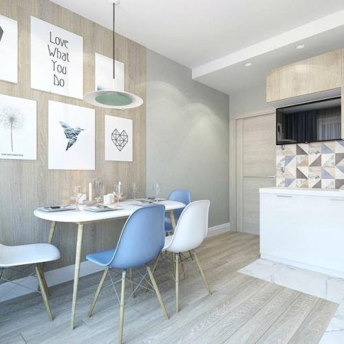 Доброе утро. В каком варианте эта кухня вам больше нравится? 07