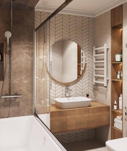 Проекты двух ванных комнат. 01