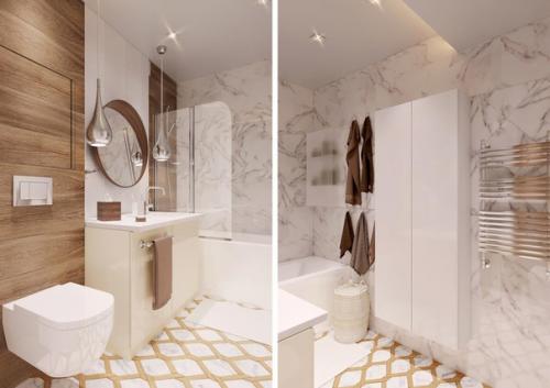 Интерьер квартиры площадью 77, 6 кв. 05