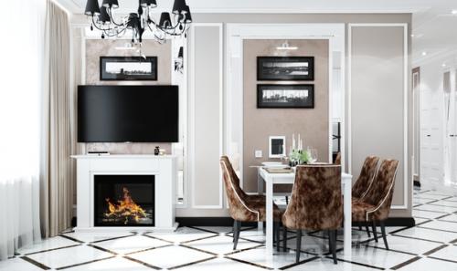 Интерьер квартиры площадью 77, 6 кв. 01