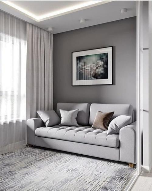 Однокомнатная квартира в сером цвете! 01