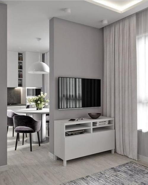 Однокомнатная квартира в сером цвете! 07