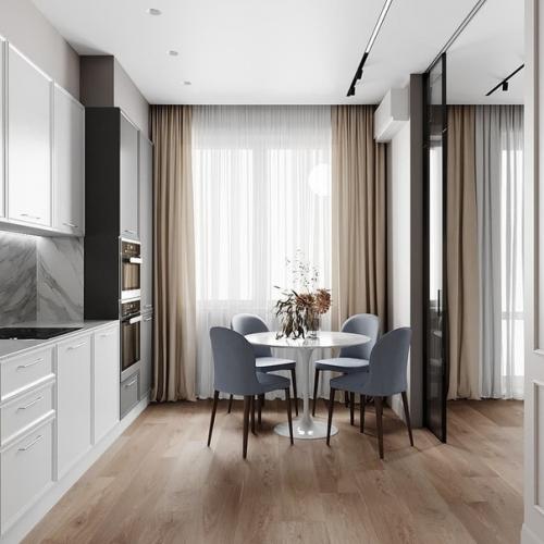 Дизайн - проект светлой квартиры 100 кв. 01