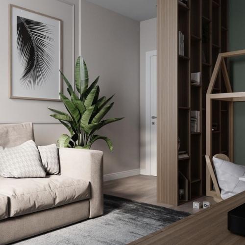 Однушка площадью 40 м 2 для семьи с ребёнком. 06