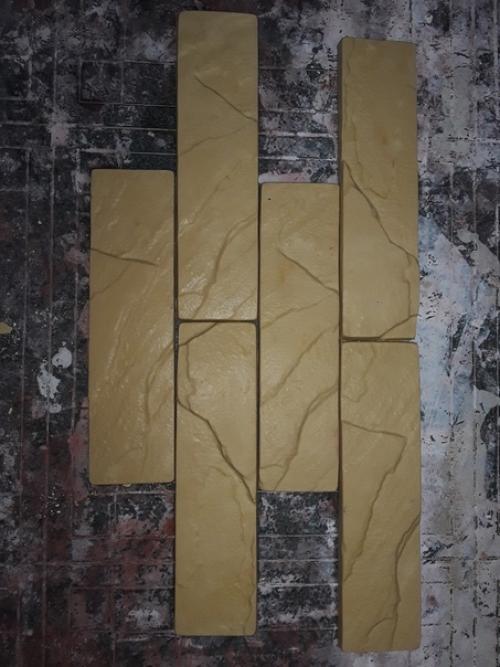 Себе декоративный камушек из гипса в желтом цвете залил. 02