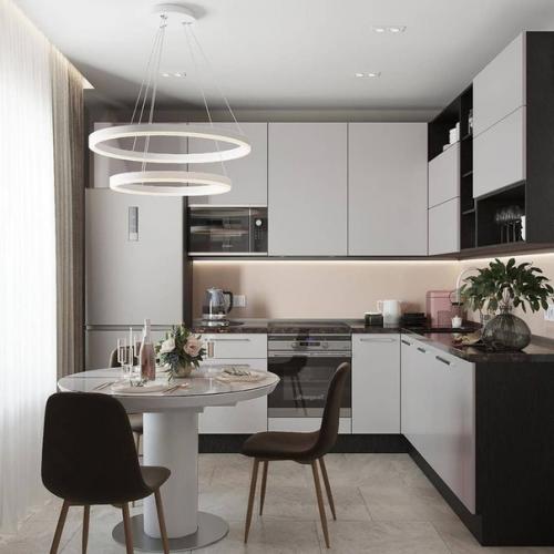 Доброе утро. Кухня и гостиная из одного проекта.