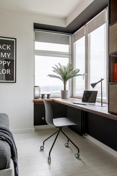 Современный дизайн.  Квартира 47 м для девушки студентки. 03