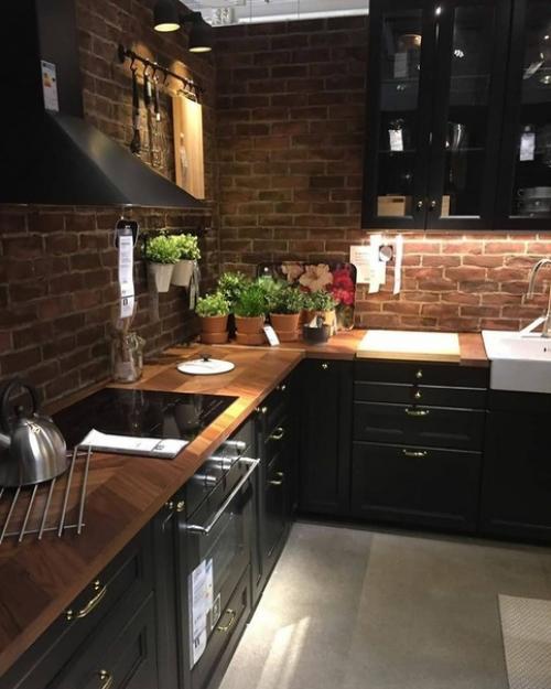 Кирпичная стена в интерьере. 06