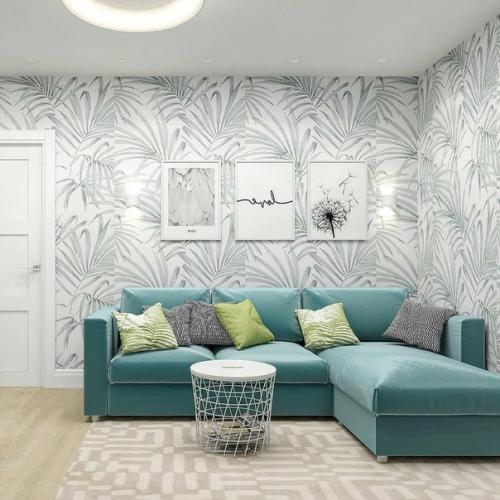 Проект 2 х комнатной квартиры с кухней - гостиной, спальней и детской. 02