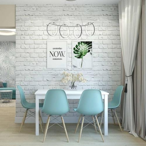 Проект 2 х комнатной квартиры с кухней - гостиной, спальней и детской. 01