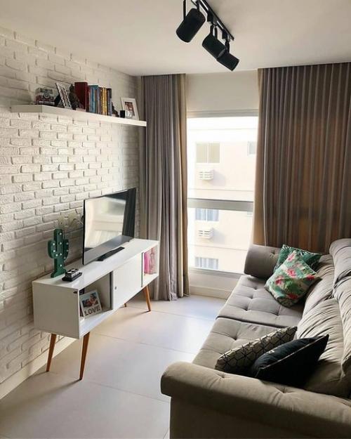 Кирпичная стена в интерьере. 04