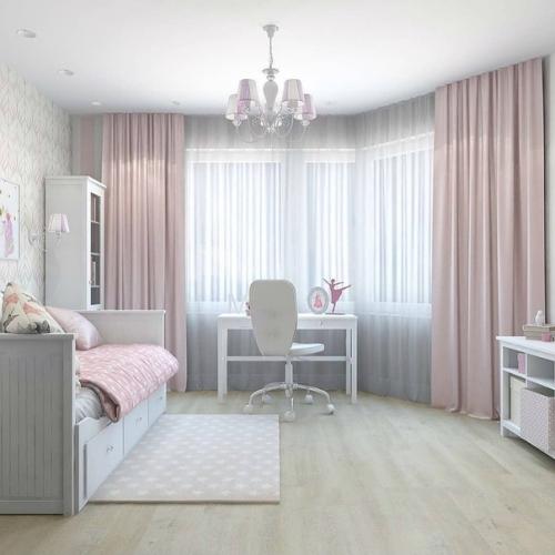 Проект 2 х комнатной квартиры с кухней - гостиной, спальней и детской. 08