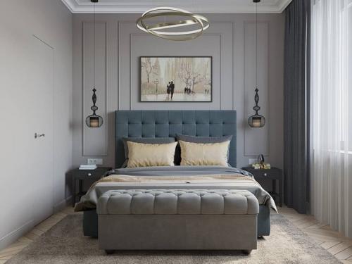 Нежнейшая спальня в пастельных тонах. 01