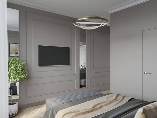 Нежнейшая спальня в пастельных тонах. 03