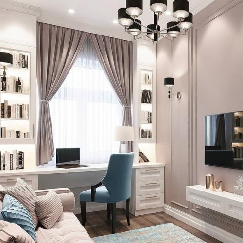 Кабинет из проекта четырёхкомнатной квартиры.