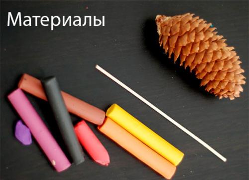 Поделка пингвин из шишек. Поделки из шишек и пластилина