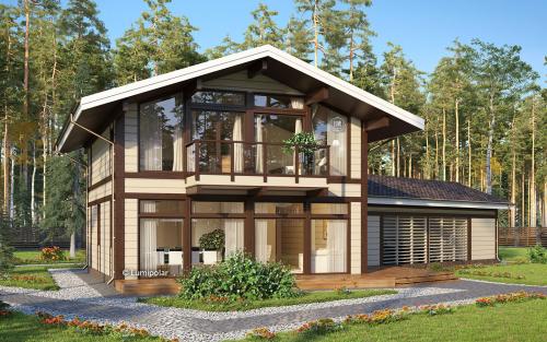 Фахверковый дом шале. Дома в стиле шале и фахверк