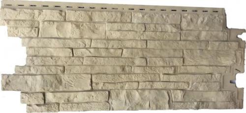 Гараж обшитый сайдингом под камень. 