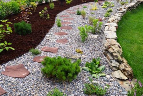 Клумбы из кустарников и многолетников. Варианты компоновки хвойного миксбордера 03 Клумбы из кустарников и многолетников. Варианты компоновки хвойного миксбордера 03