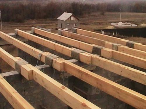 Балки перекрытия в доме из бруса. Деревянные балки перекрытия - размеры и нагрузки