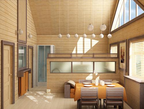 Потолок в деревянном доме. Варианты исполнения деревянного потолка