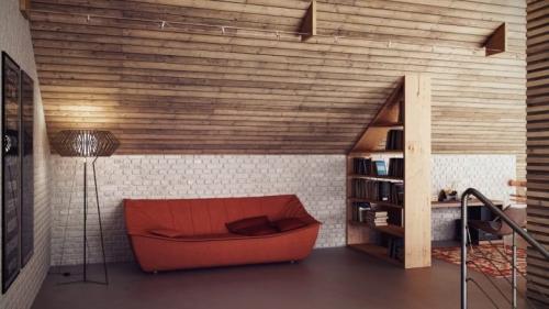 Потолок в деревянном доме. Варианты исполнения деревянного потолка 16