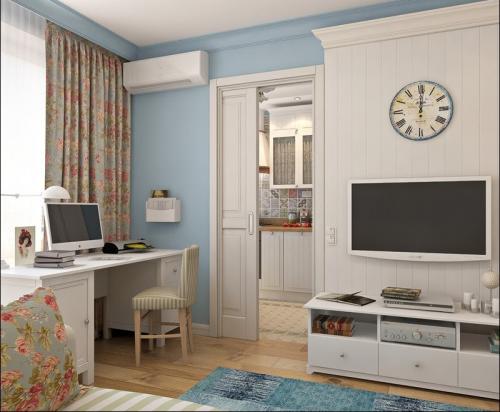 Оцените дизайн — проект однокомнатной квартиры в спокойных тонах 07