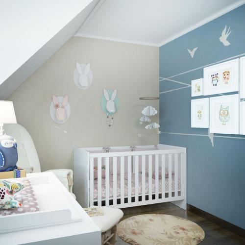 Детская комната в мансардном помещении. Как Вам дизайн — проект? 01