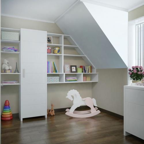 Детская комната в мансардном помещении. Как Вам дизайн — проект? 02