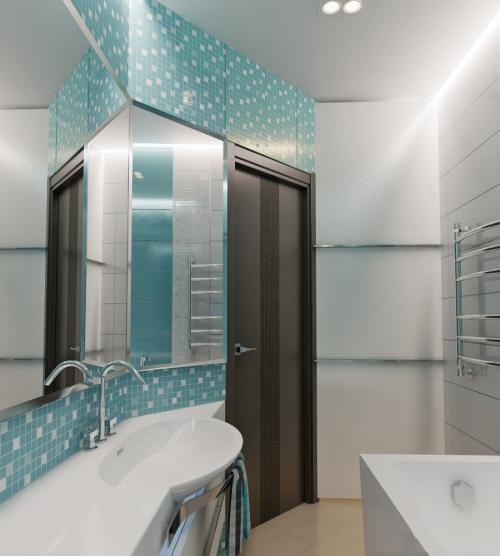 Дизайн - проект ванной комнаты с мозаикой 02