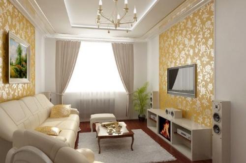 Варианты поклейки обоев в зале. Способы поклейки комбинированных обоев в зале