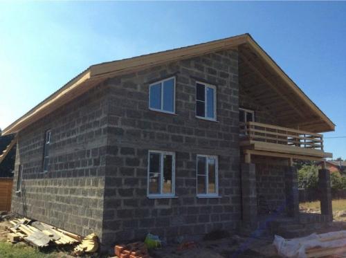 Сколько весит куб арболита.. Стандартный блок 500х300х200 07