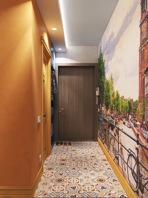 Евродвушка в стиле лофт с отдельной спальней и кабинетом 02